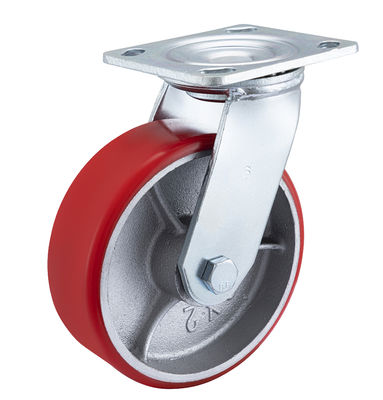 50 มิลลิเมตร Heavy Duty Castors กระแทกทนทานเหล็กเหล็กอัด Industrial Caster Wheel