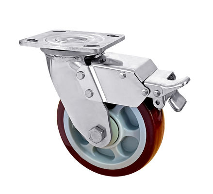 OEM ODM สแตนเลสคอสเตอร์ หนักงานแดง โพลีอุเรเทนล้อคอสเตอร์